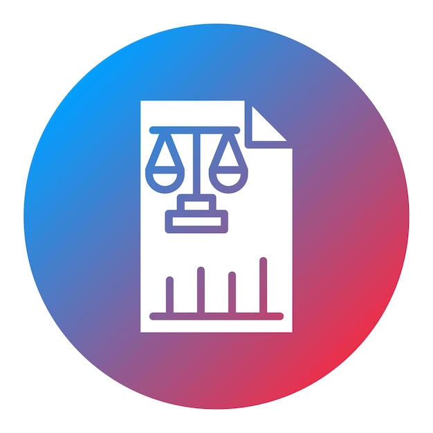 Imagen vectorial de íconos de análisis legal Se puede utilizar para Servicios Legales