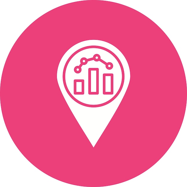 Imagen vectorial de íconos de análisis de ubicación Se puede utilizar para Big Data