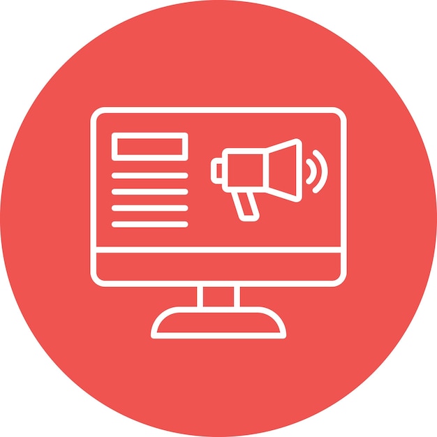 Imagen vectorial de iconos de anuncios en línea Se puede usar para codificación y desarrollo