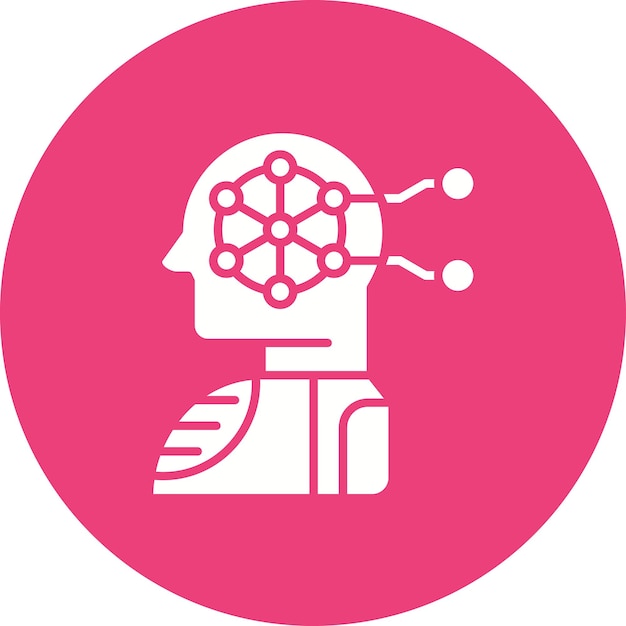 Imagen vectorial de íconos de aprendizaje automático Puede utilizarse para la Agencia de Medios