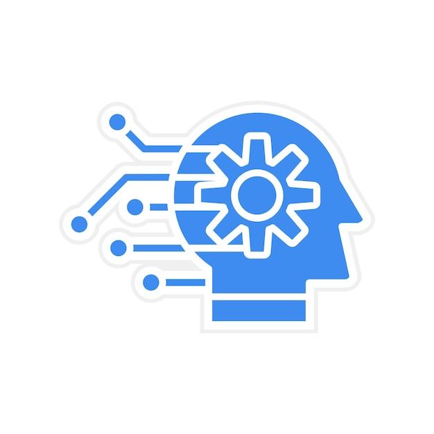 Imagen vectorial de íconos de aprendizaje automático Puede utilizarse para el análisis de datos