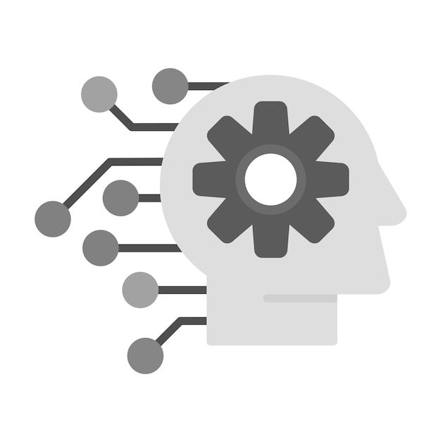 Imagen vectorial de íconos de aprendizaje automático Puede utilizarse para el análisis de datos