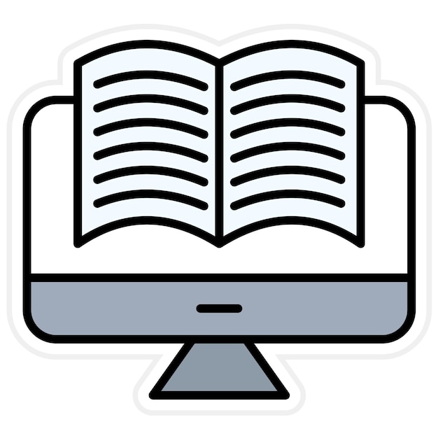 Imagen vectorial de íconos de aprendizaje en línea Se puede utilizar para el aprendizaje