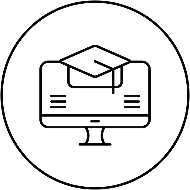 Imagen vectorial de íconos de aprendizaje en línea Se puede utilizar para trabajar desde casa