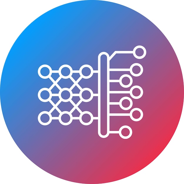 La imagen vectorial de íconos de aprendizaje profundo se puede utilizar para Big Data