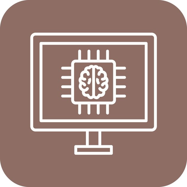 La imagen vectorial de íconos de aprendizaje profundo se puede utilizar para la Inteligencia Artificial