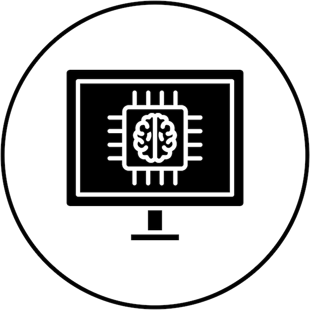 La imagen vectorial de íconos de aprendizaje profundo se puede utilizar para la Inteligencia Artificial