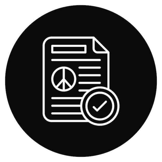 Imagen vectorial de íconos aprobada Puede utilizarse para la diplomacia
