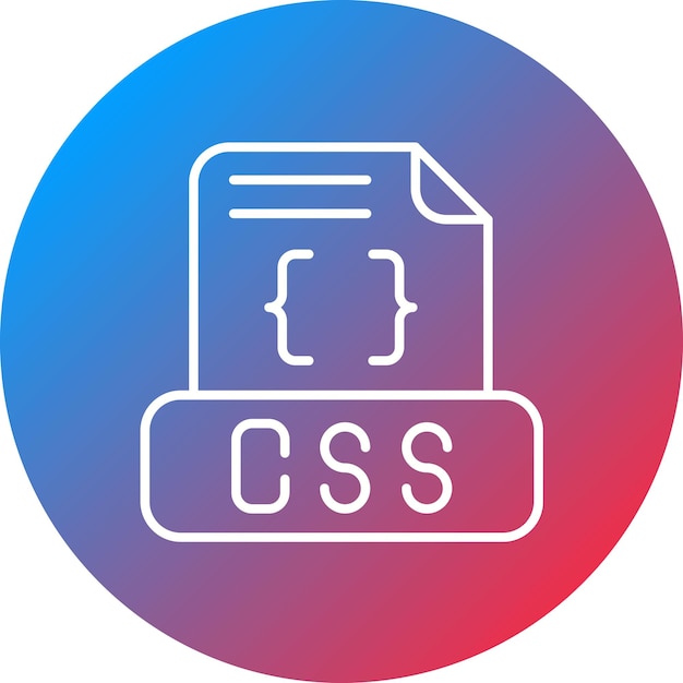 Vector imagen vectorial de íconos de archivo css se puede utilizar para la programación informática