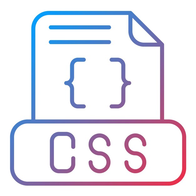 Vector imagen vectorial de íconos de archivo css se puede utilizar para la programación informática