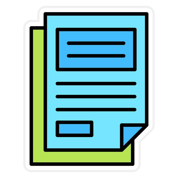 Imagen vectorial de íconos de archivos Se puede usar para Back to School
