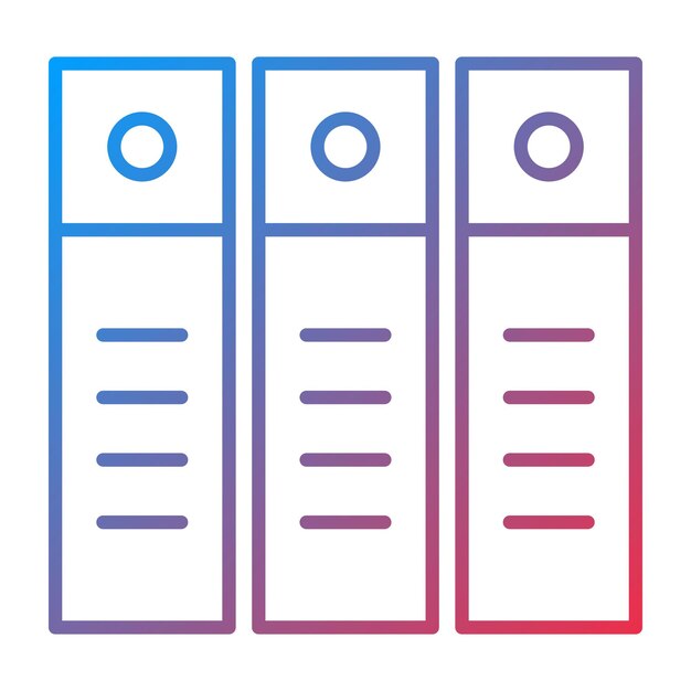 Imagen vectorial de íconos de archivos Se puede utilizar para papelería de oficina