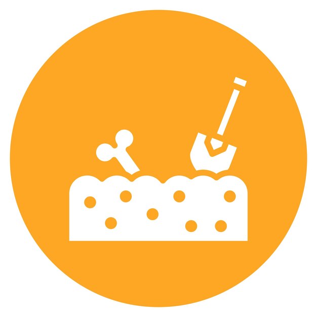 Imagen vectorial de iconos de arqueozoología Se puede utilizar para la arqueología