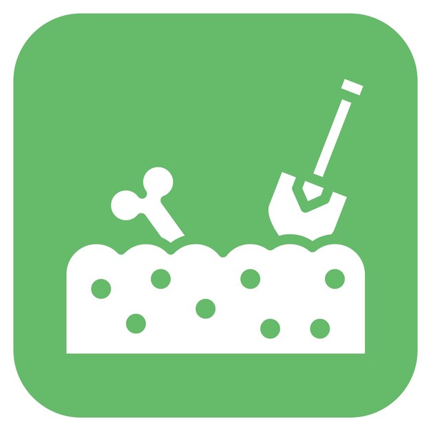 Imagen vectorial de iconos de arqueozoología Se puede utilizar para la arqueología
