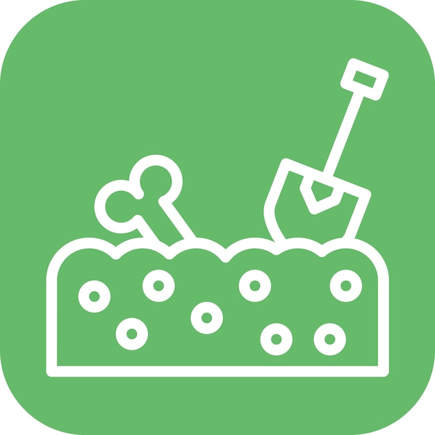 Imagen vectorial de iconos de arqueozoología Se puede utilizar para la arqueología