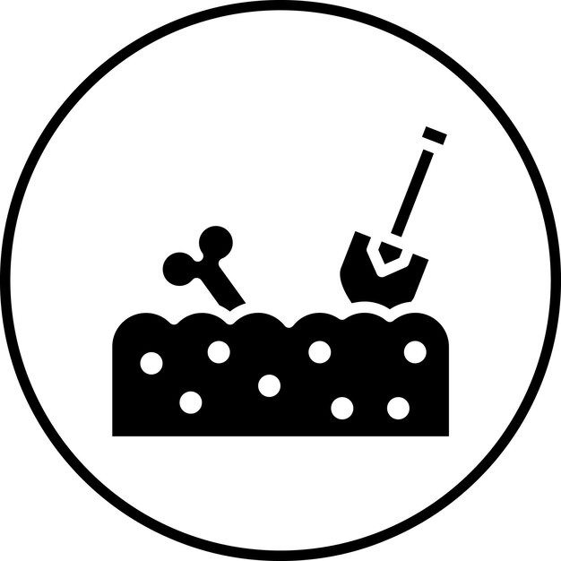 Imagen vectorial de iconos de arqueozoología Se puede utilizar para la arqueología