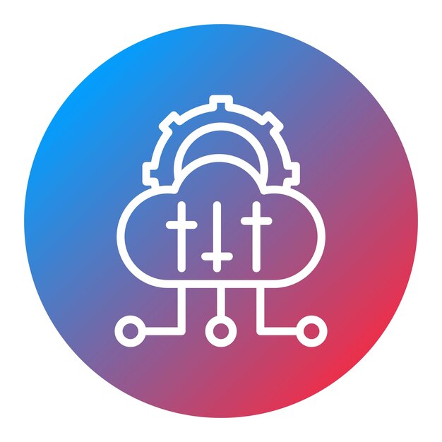 Imagen vectorial de íconos de automatización flexible Se puede usar para Cyberpunk