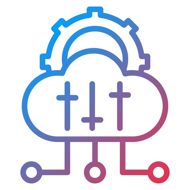 Imagen vectorial de íconos de automatización flexible Se puede usar para Cyberpunk