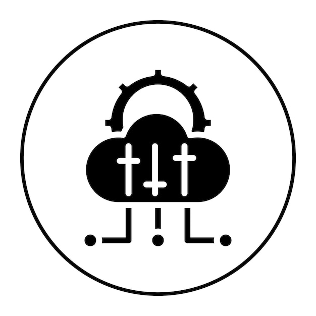 Imagen vectorial de íconos de automatización flexible Se puede usar para Cyberpunk