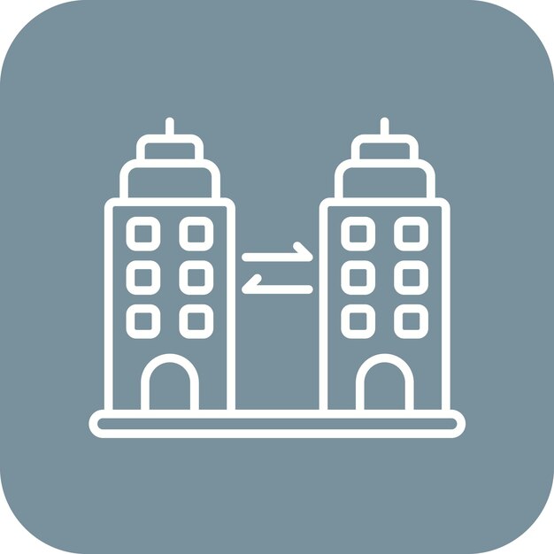 Imagen vectorial de íconos B2B Se puede utilizar para Digital Nomad