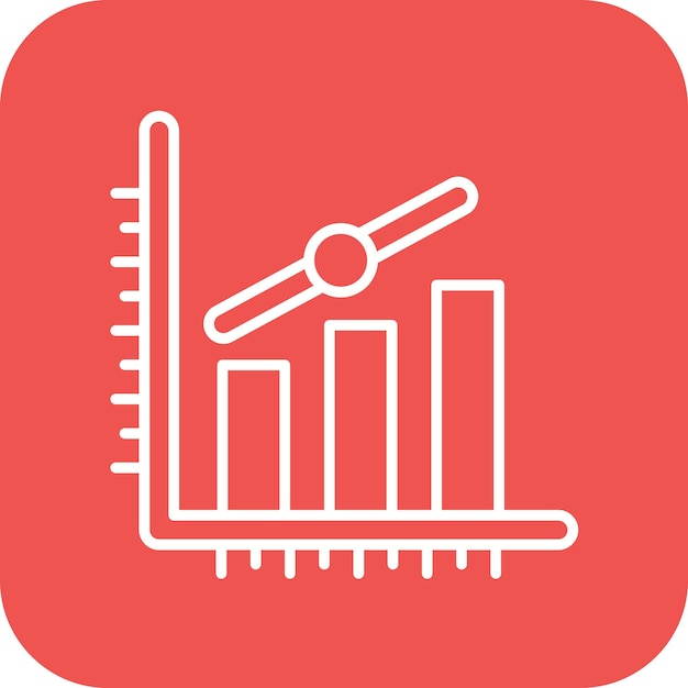 Imagen vectorial de íconos de barras de gráfico Se puede utilizar para el análisis de datos