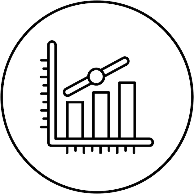 Imagen vectorial de íconos de barras de gráfico Se puede utilizar para el análisis de datos