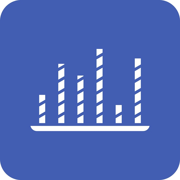 Imagen vectorial de íconos de barras a rayas Se puede utilizar para infografías
