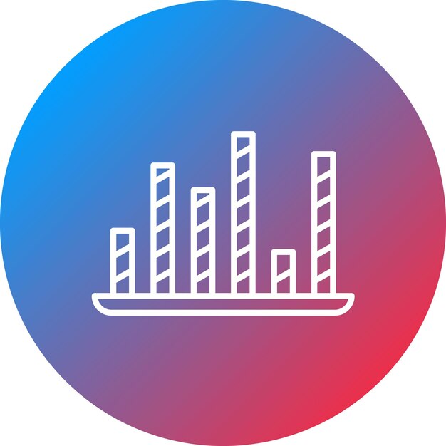 Imagen vectorial de íconos de barras a rayas Se puede utilizar para infografías