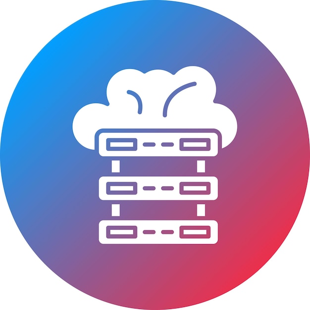 Imagen vectorial de iconos de la base de datos en la nube Se puede utilizar para el marketing en línea