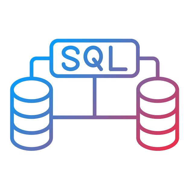 Imagen vectorial de iconos de bases de datos SQL Se puede usar para alojamiento web