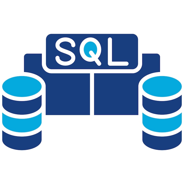 Vector imagen vectorial de iconos de bases de datos sql se puede usar para alojamiento web
