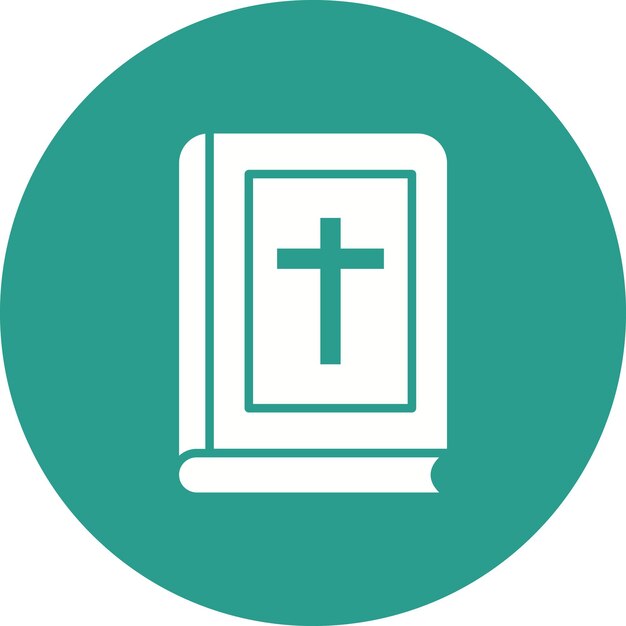 Imagen vectorial de íconos de la Biblia Se puede usar para Crime and Law
