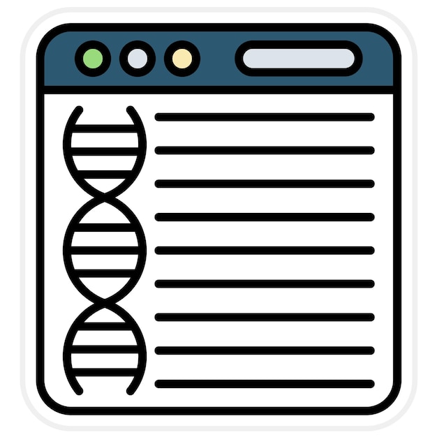 Imagen vectorial de iconos de bioinformática Puede utilizarse para la bioingeniería