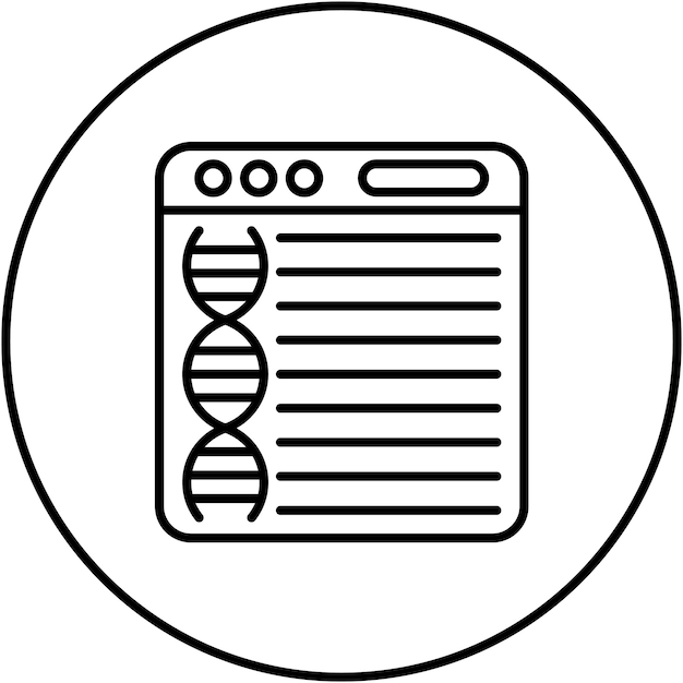 Imagen vectorial de iconos de bioinformática Puede utilizarse para la bioingeniería
