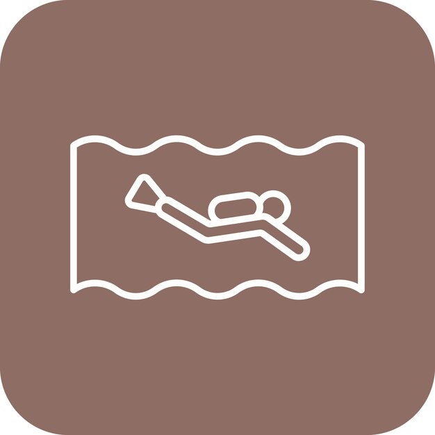 Vector imagen vectorial de íconos de buceo profundo se puede utilizar para vacaciones y turismo