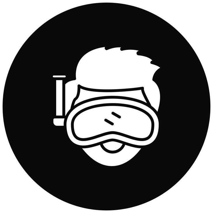 Vector imagen vectorial de íconos de buceo puede usarse para deportes
