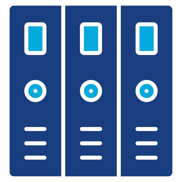 Imagen vectorial de íconos de carpetas Puede utilizarse para Office