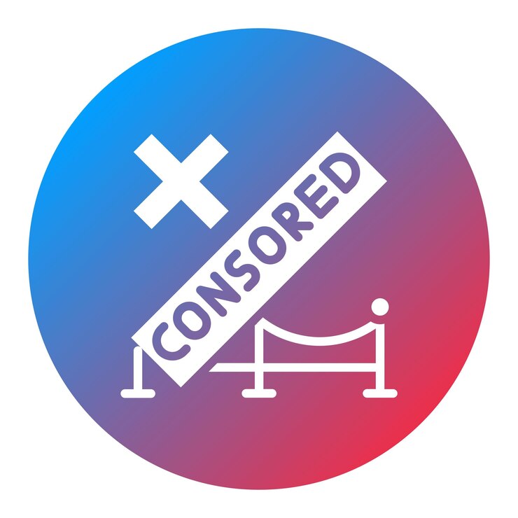 Vector imagen vectorial de íconos censurada puede usarse para los derechos humanos