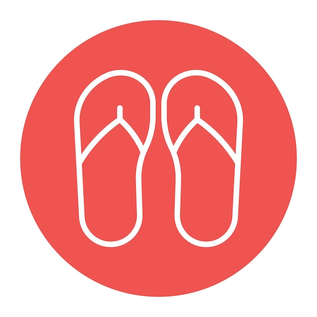 Imagen vectorial de iconos de chanclas Se puede usar para Beach Resort