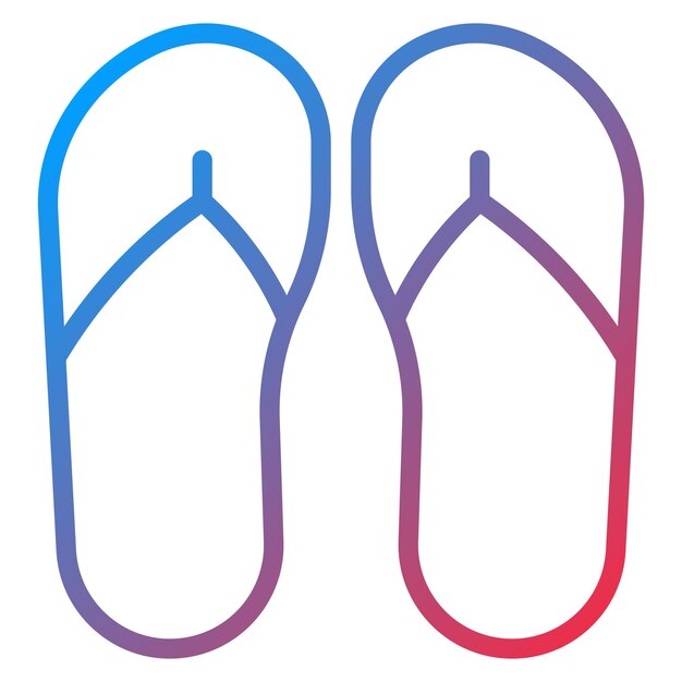 Imagen vectorial de iconos de chanclas se puede usar para beach resort