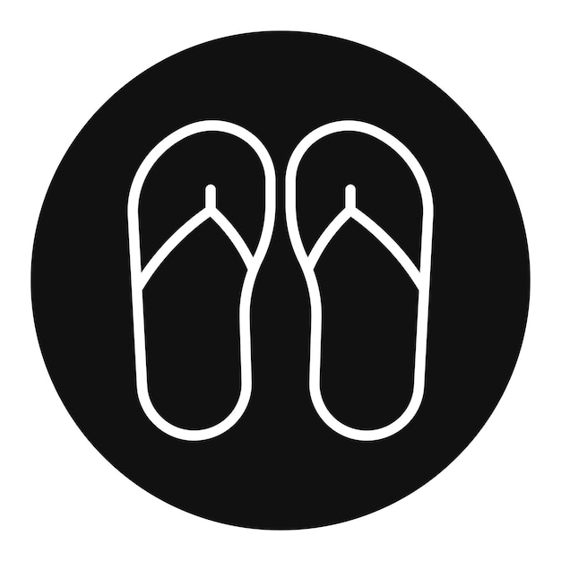 Imagen vectorial de iconos de chanclas Se puede usar para Beach Resort