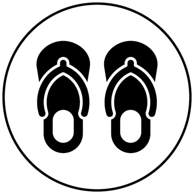 Imagen vectorial de iconos de chanclas Se puede usar para Coastline