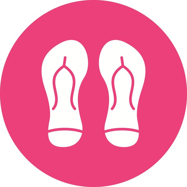 Imagen vectorial de iconos de chanclas Se puede usar para el verano