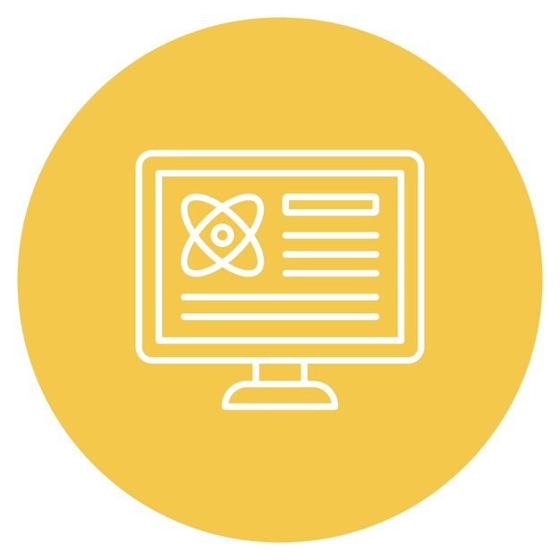 Imagen vectorial de íconos de ciencias de la computación Se puede usar para ciencias da la computación