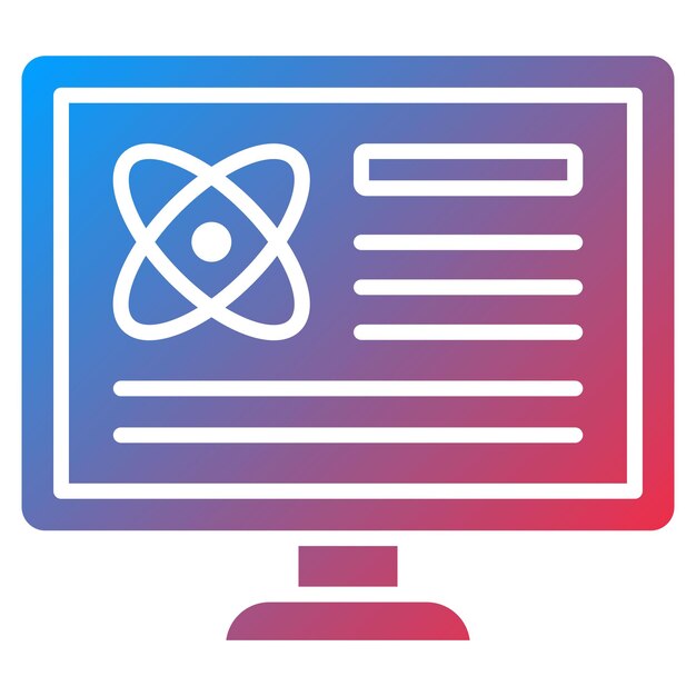 Imagen vectorial de íconos de ciencias de la computación Se puede usar para ciencias da la computación
