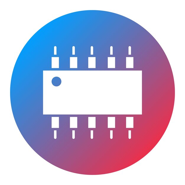 Imagen vectorial de íconos de circuitos integrados Puede utilizarse para circuitos eléctricos