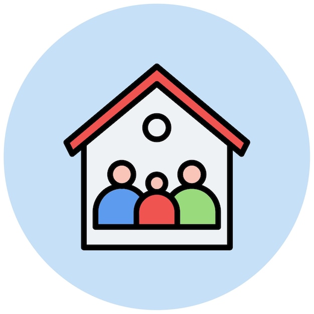 Imagen vectorial de íconos de Coliving Space Se puede utilizar para espacios de coworking