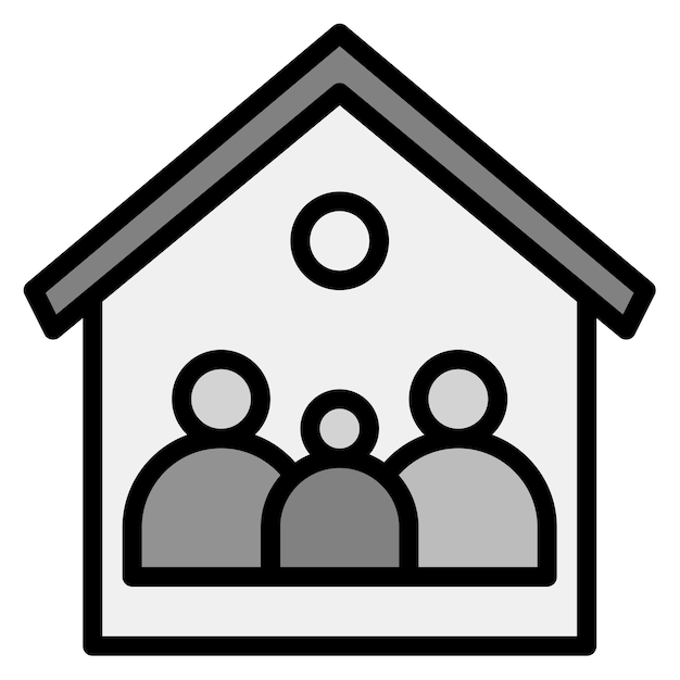 Imagen vectorial de íconos de Coliving Space Se puede utilizar para espacios de coworking