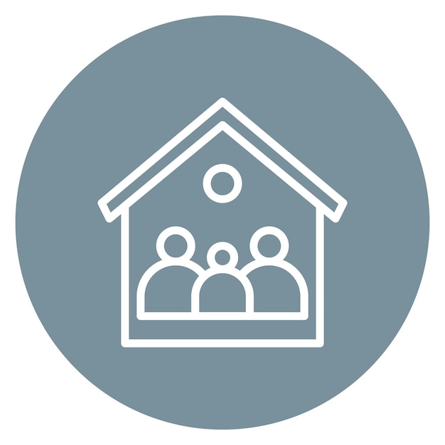 Imagen vectorial de íconos de Coliving Space Se puede utilizar para espacios de coworking