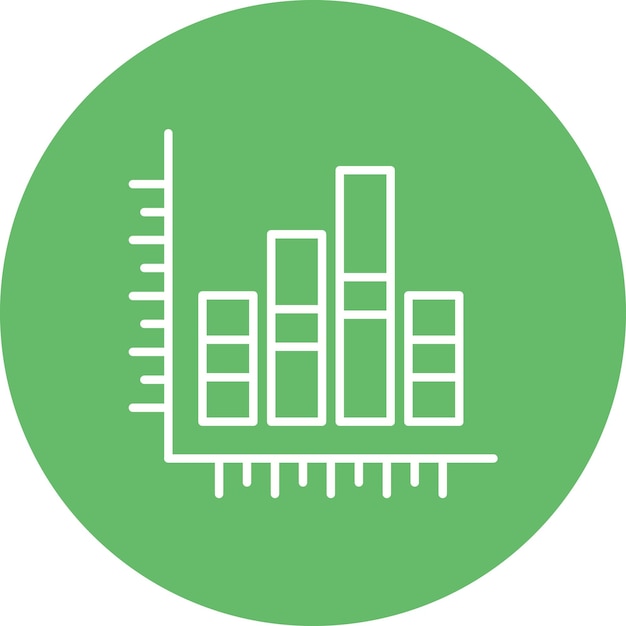 Imagen vectorial de íconos de columna apilados Se puede utilizar para infografías